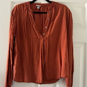 A new day burnt orange blouse